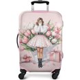 thumbnail image 5 of Travel Luggage Cover Suitcase Protector Fits 18-32 Inch Luggage Wheel Covers Patterned Travel Related Items Flower Luggage Protector Elastic Luggage Anti-scratch Suitcase Cover M, 5 of 5