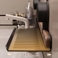thumbnail image 4 of Walnut Wooden Suction Cup Shelf Wall Mounted Over Faucet Organizer Removable Storage Rack for Bathroom and Kitchen, 4 of 6