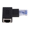 thumbnail image 2 of MesaSe 90 Degrés à Droite Angle vers le Bas RJ45 Mâle à Femelle Chat 5 / 6 Ethernet LAN Extension Adaptateur, 2 of 3