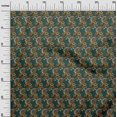 thumbnail image 2 of oneOone Viscose Jersey Fabric Spiral & Floral Block Printed Craft Fabric BTY 60 Inch Wide, 2 of 4