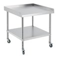 thumbnail image 1 of Heavy-Duty Stainless Steel Commercial Worktable with Adjustable Shelf, 3-Sided Backsplash & 5" Wheels – Professional Prep Table for Kitchen, Restaurant, Food Service, Grill, and Storage, 1 of 7