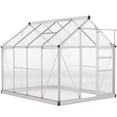 thumbnail image 1 of Outsunny Greenhouse, Walk-In Hot House, Clear PC Board with Sliding Door, 1 of 10