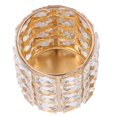 thumbnail image 3 of Crystal Glass Cosmetic Box,  Texture Handcraft Crystal Makeup Brush Holder Personality Rounded  for Office Gold,Silver, 3 of 7