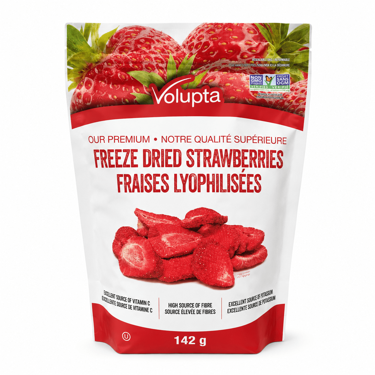 Volupta Premium Freeze Dried Strawberries, 5 Ounce 13.000 X 11.000 X 2.000