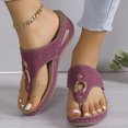 thumbnail image 4 of LSLJS Hollow Metal Circle Thick-soled Wedge Heel Flip-flops Women, Womens Flip Flops, 4 of 4