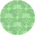 thumbnail image 1 of Ahgly Company Tapis Rond Lavable en Machine Intérieur Transitionnel Vert Clair, 6 Pieds Rond, 1 of 7