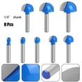 thumbnail image 4 of 1/4 Tige Boule Nez Routeur Bits Fin Moulin Ronde Crique Boîte Solide CNC Fraisage Bit, 4 of 5