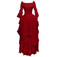 thumbnail image 2 of Robes Gothiques Yourumao pour Femmes, Robe Renaissance Rétro Unie, Grande Taille, Robe Maxi à Épaules Dénudées, Manches Évasées, Costume de Cosplay, Automne Hiver, Robe de Cour Médiévale, 2 of 5