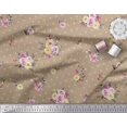 thumbnail image 2 of Soimoi Green polyester Crepe Fabric Leaves,Small Circle & Floral Print Fabric by Yard 52 Inch Wide, 2 of 3