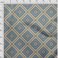 thumbnail image 3 of oneOone Organic Cotton Poplin Twill Fabric Diamond|Triangle & Check Geometric Print Sewing Fabric BTY 42 Inches Wide, 3 of 4