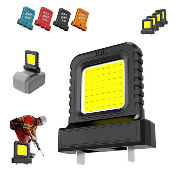 WHEANG High Brightness Floodlight For All Power Tool Batteries Work Light 2000 Flashlight Portable Floodlight Compatible With 20V Tools LED Worklight For Outdoor