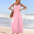 thumbnail image 4 of Gspmoly Robes d'Été pour Femmes, Robe Courte Décontractée Sans Manches pour Femmes, Mini Robe d'Été Printemps à Col Rond, Débardeur Ample, Robe Courte de Plage, Robes de Travail pour Femmes Économies, 4 of 9