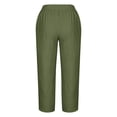 thumbnail image 5 of Timegard Plus Size Pants for Women Elastic Waist Solid Color Comfy Fall Casual Crop Pants with Pockets, 5 of 5