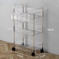 thumbnail image 1 of 3-Tier Rolling Storage Cart, Plastic Multi-Room Organizer, Easy Mobility, Versatile Design, for Kitchen Office Living Room, Space-Saving Storage, Compact Bench Top Organizer Hzhnb | Plastic, B, 1 of 3