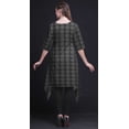 thumbnail image 3 of Bimba Kurta pour Femmes à Imprimé Bloc Noir Ethnique Imprimé Asymétrique Hauts d'Été pour Femmes XSmall, 3 of 6