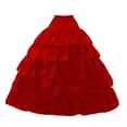 thumbnail image 2 of ZheElen Accessoires de Mariage Jupon en Tulle Robe de Mariée 4 Anneaux 5 Couches Jupon Crinoline Rouge 4 Anneaux, 2 of 4