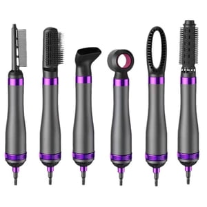 OUSITAID 6 in 1 Hair Dryer Brush Detachable Multi-Head Blow Dryer  57℃  Heat Damage Hair Volumizer One-Step Hot Air Brush for Straightening Curling Drying Multifunctional Hair Dryer Sty