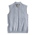 thumbnail image 3 of Ceisia Gilet Sans Manches Décontracté en Nylon pour Homme, Coupe Régulière, Col Montant, Fermeture Éclair Intégrale, Cadeau, 3 of 3