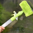 thumbnail image 3 of WIFKLSIIPG 4 in 1 Window Cleaner Tool Squeegee Brush Spray & Spray Bottle & Microfiber Washer Head Double Window Cleaning Squeegee Glass Cleaner Squeegee for Window(Green), 3 of 4