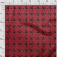 thumbnail image 2 of oneOone Georgette Viscose Fabric Check Ikat Print Fabric BTY 42 Inch Wide, 2 of 4