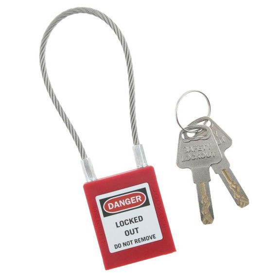 Xingzhi 1/2/3/5 Stainless Steel Cable Safety Padlock Lockout Padlock , Isolation Style A 1 Pc