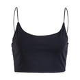 thumbnail image 2 of FOCUSNORM Women Sling Top Solid Color Crop Low Chest Sexy Bodycon Top Clothes, 2 of 5