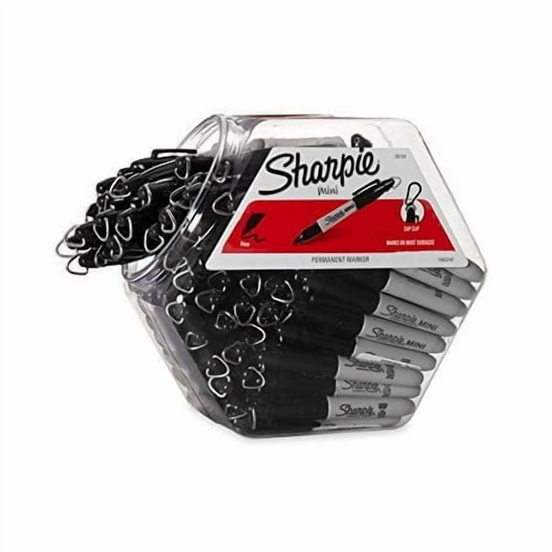 Sharpie Permanent Mini Markers, Fine Point, Black, 72-Pack Canister