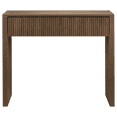 thumbnail image 3 of Table console d'entrée en placage de bois de noyer avec 1 tiroir cannelé Bouclair, 3 of 7