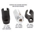 thumbnail image 1 of OEMTOOLS 37110 Oxygen Sensor Socket Set, 3 Piece O2 Sensor Wrench Kit with Case, 22mm O2 Sensor Socket Tools for 3/8 Drive and 1/2 Drive Sensor Remover And Installer, Oxygen Sensor Wrench, 1 of 5