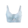 thumbnail image 1 of INSPIRE CHIC Women Full Cup Bras Breathable Comfort Floral Lace Full Coverage Non Padded Underwired Bra 44/100 Fit 42B/C Light Blue, 1 of 6