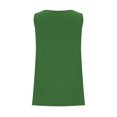 thumbnail image 4 of UPPADA Womens Square Collar Tank Top Ruffled Color Block Striped Tank Tees Summer Casual Loose Fit Sleeveless Shirt Square Neck Tank Top Casual Flowy Beach Tops Past Orders Green,XL, 4 of 6