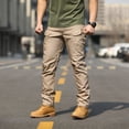 thumbnail image 3 of Men’s Cargo Pants Practical Workwear for Outdoor Activities Product Title Men’s Overalls Pants Pants Outdoor Elastic Loose Soft Pants Spring And Autumn Pants, 3 of 4