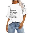 thumbnail image 1 of Pisexur Hauts pour Femmes Mode Décontractée Manches Courtes Col Rond T-Shirts Confortables Amples Imprimé Floral Blouses Printemps Été Hauts Élégants T-Shirts Imprimé Graphique Grande Taille Sorties S-5TG, 1 of 7
