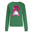 thumbnail image 5 of Jsaierl Chandails en Molleton Cancer du Sein Femmes Sensibilisation au Cancer Hauts T-Shirts Graphiques Léopard Manches Longues Col Rond Pull Cadeaux Inspirants pour Survivante du Cancer, 5 of 5