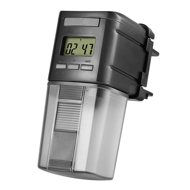 MasteelfCA 1pc Automatic Fish Feeder Adjustable Fish Food Dispenser Aquarium Fish Tank Automatic Feeder Electric Auto Fish Feeder