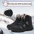 thumbnail image 2 of Bottes de Neige pour Hommes Femmes Imperméables Légères Chaussures de Randonnée Hiver Extérieur Chaudes Doublées de Fourrure Bottes de Randonnée, 2 of 6