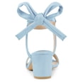 thumbnail image 3 of BLISSFUL STEP Women's Open Toe Back Ankle Tie Chunky Heel Sandals, 3 of 6
