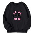 thumbnail image 3 of YOUSNH Chandails pour Enfants Filles Automne et Hiver Imprimé Lettre Col Rond Manches Longues Chandail Filles Chandails à Capuchon Noir 9-10 Ans, 3 of 6