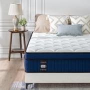 Full Mattress, QUEEN ROSE 14 Inch Memory Foam Mattress Full Size, Innerspring Hybrid Mattress in a Box with Motion Isolation & Pressure Relief, CertiPUR-US
