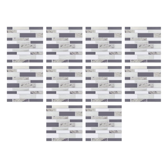 Aodebiao 10PC Removable Wall Stickers – Peel & Stick Tile Decals for Living Room, Kitchen, Bedroom | 6x6in Modern Home Decor Set (10 Tiles, Easy Clean, Wipeable)