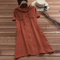 thumbnail image 2 of Pompotops Women Loose Ruffle Sollar Solid Color Casual lady Pullover Top Blouse, 2 of 4