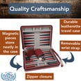 thumbnail image 2 of WE Games Magnetic Backgammon Set with Leatherette Case - Travel Size, 2 of 11