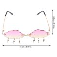 thumbnail image 2 of MasteelfCA Lunettes de Mode en Forme de Nuage Lunettes de Soleil Sans Monture Accessoire Photo, 2 of 8