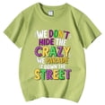 thumbnail image 5 of WEIYLL T-Shirt Fille Imprimé Lettre Col Rond Manches Courtes Décontracté Enfant 8-9 Ans, 5 of 5