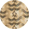 thumbnail image 1 of Ahgly Company Tapis d'Intérieur Ronds Transitionnels Bruns Lavables à la Machine, 3 Pieds Rond, 1 of 7