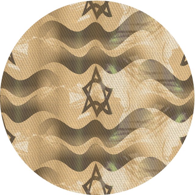 Ahgly Company Tapis d'Intérieur Ronds Transitionnels Bruns Lavables à la Machine, 3 Pieds Rond