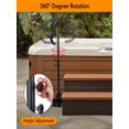 thumbnail image 2 of Spa Hot Tub Hand Rail 47" Tall, 304 Stainless Steel Swimming Pool Handrail Adjustable Height 360 Rotatable Handrail Pivots, Non-Slip Pool Handrail Gra, 2 of 4