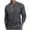 Dark Gray, variant on Ohufall Casual T-Shirts for Mens Long Sleeve Henley Neck Breathable Button Tops Plus Size Solid Versatile Tees, M-3XL