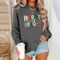 thumbnail image 2 of Pisexur Sweat-Shirt de Noël Décontracté à Manches Longues Col Rond pour Femmes, Chandail Ample et Confortable, Imprimé Mode Festival Automne, 2 of 4