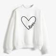 thumbnail image 4 of Meichang Sweat-Shirt pour Femmes Chemise de la Saint-Valentin Sweat-Shirt Graphique Cœur Mignon Pull Col Rond Manches Longues Sweat-Shirts de Vacances Saint-Valentin, 4 of 4